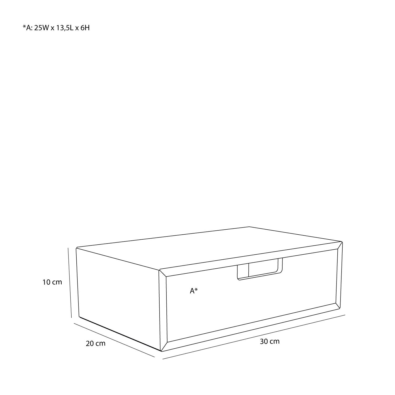 Hide opbevaringskasse, 30x20x10 cm - Poppel